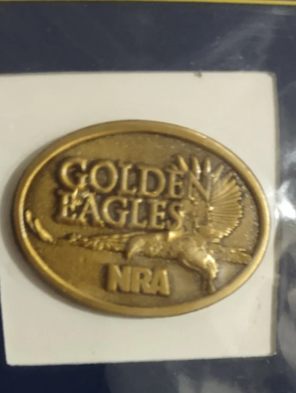 Lot Of 5- NRA Golden Eagles Commemorative Lapel Pins New In Package Mint Vintage